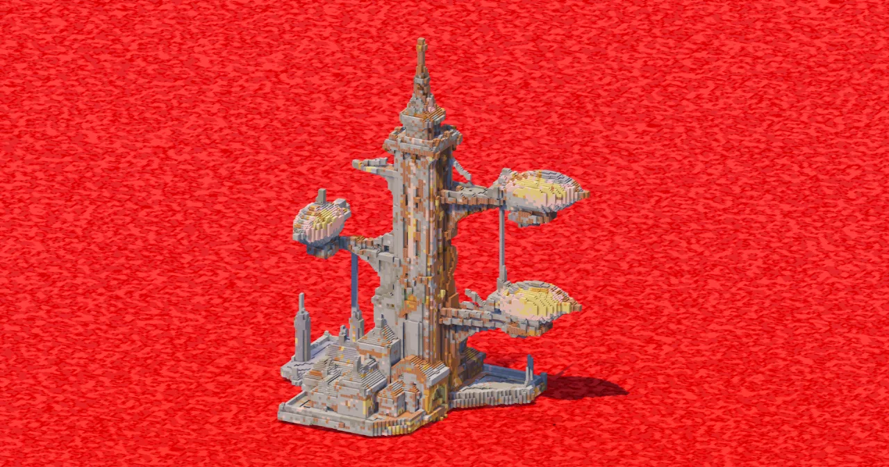 Steampunk Airship Tower — Minecraft Build by ImpossibleBuilds