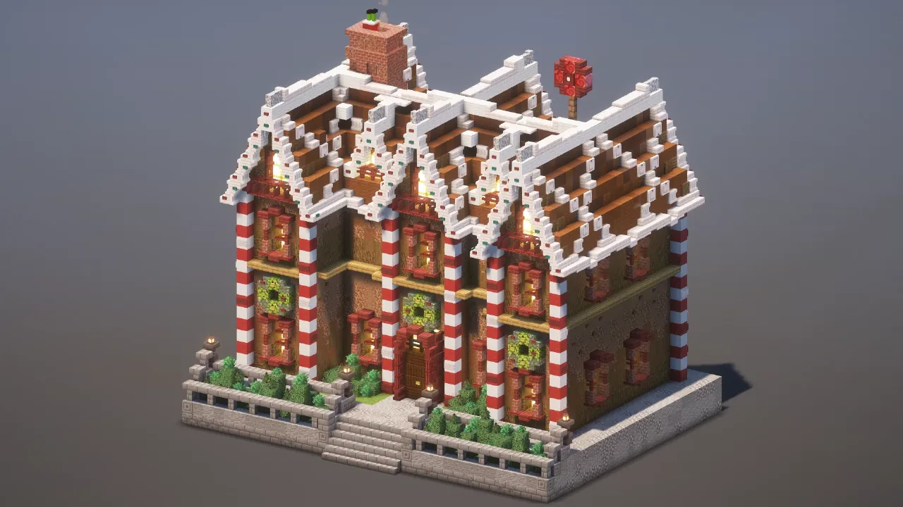 Christmas Gingerbread House — Minecraft Build by MellowHat