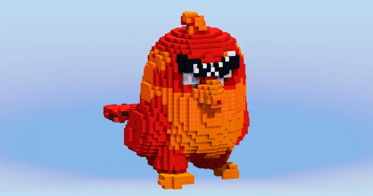 Red from Angry Birds — Minecraft Build by LeonisBuilds
