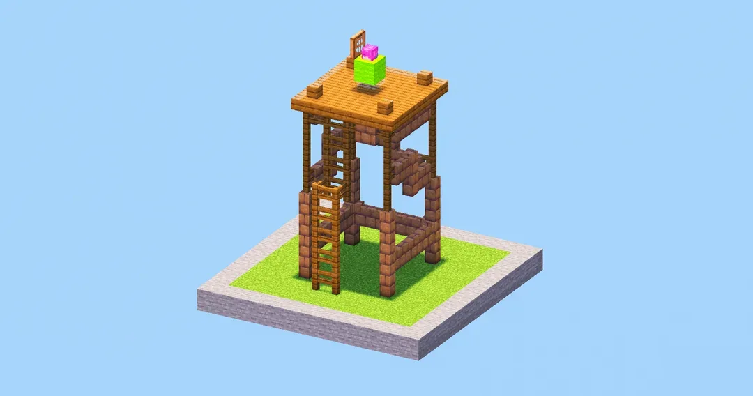 Clash of Clans Archer Tower Level 2 — Minecraft Build by LeonisBuilds