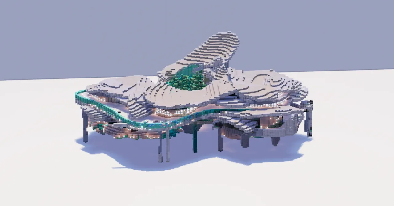 White Futuristic Villa — Minecraft Build by ModernCraft