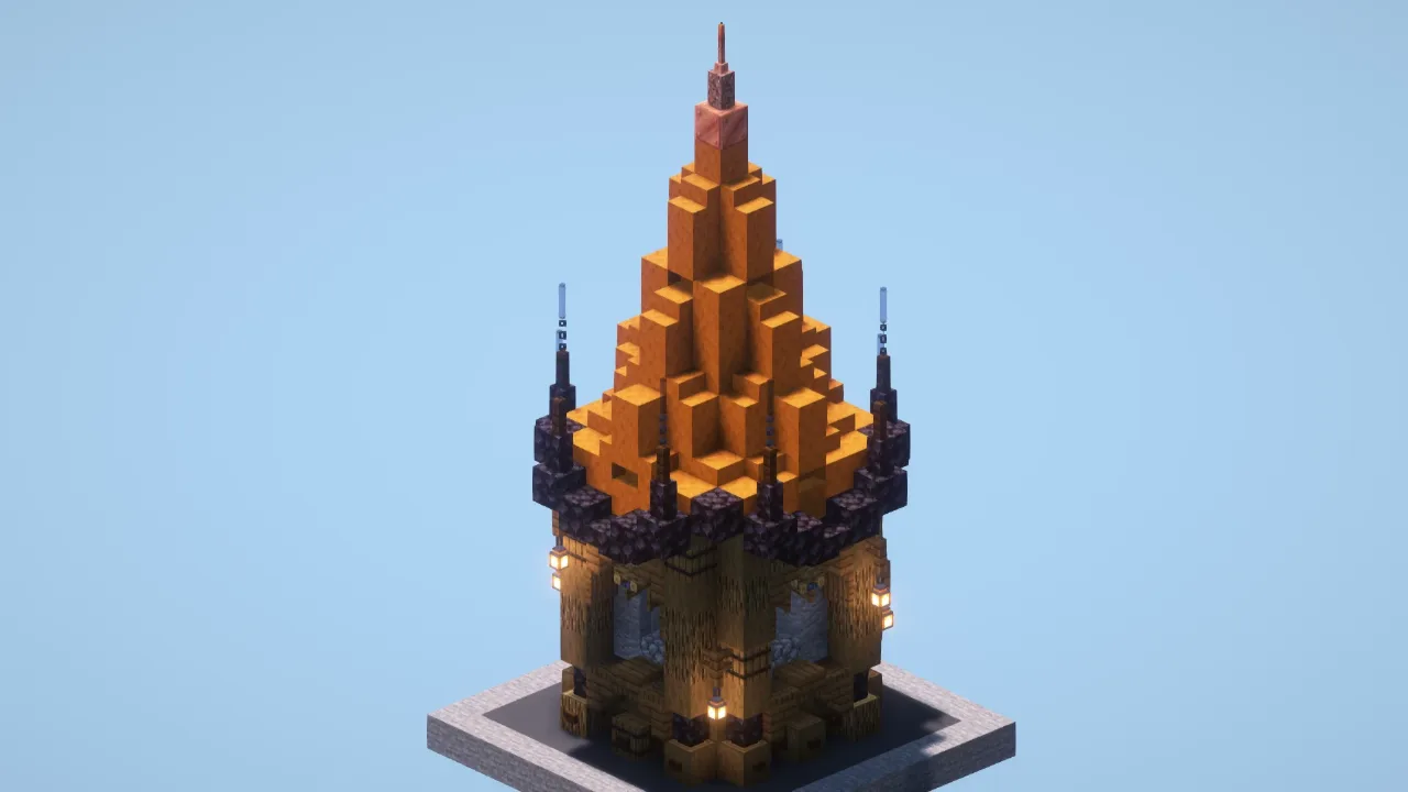 Orange Fantasy House — Minecraft Build by LeonisBuilds