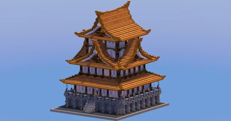 Japanese Castle Jungle wood Version — Minecraft Build by LeonisBuilds