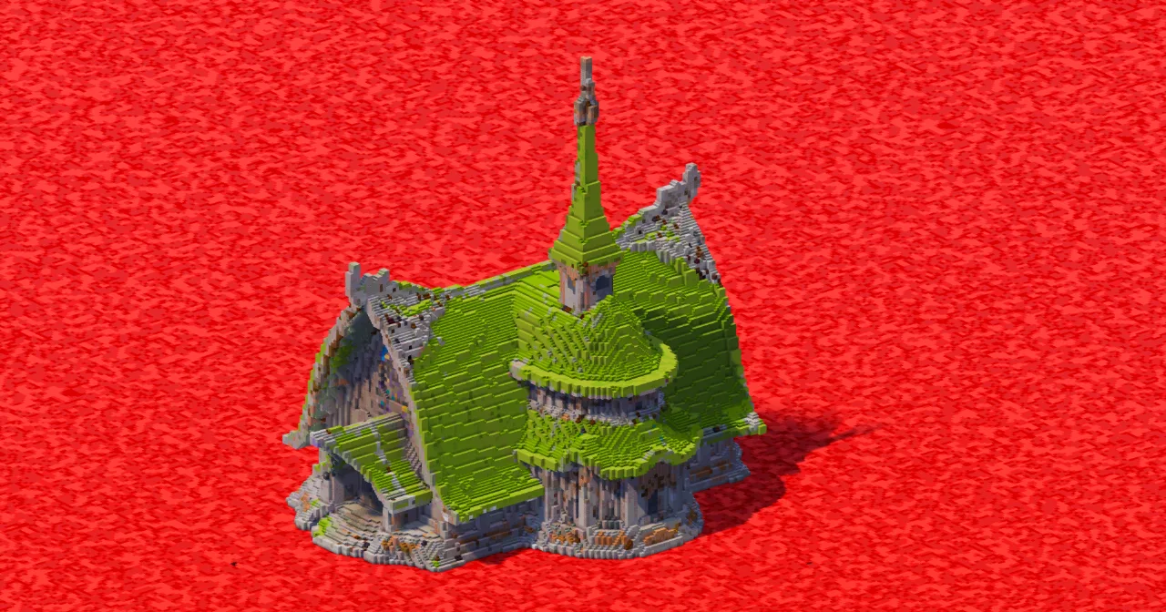 Elf Temple Green Roof — Minecraft Build by ImpossibleBuilds