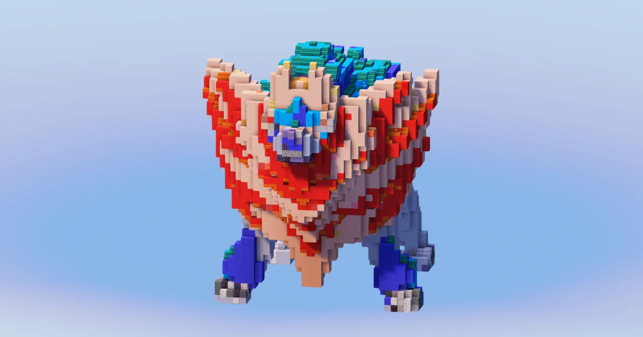 Zamazenta Crowned from Pokemon — Minecraft Build by LeonisBuilds