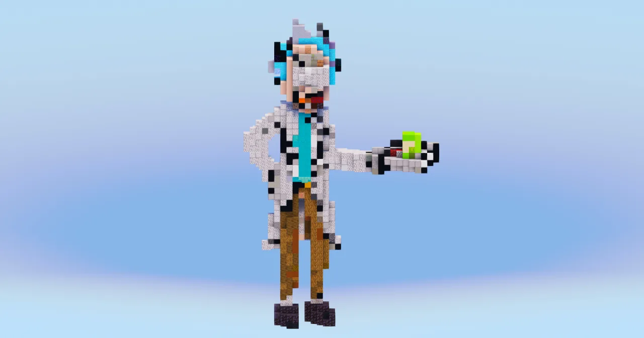 Rick from Rick and Morty — Minecraft Build by LeonisBuilds