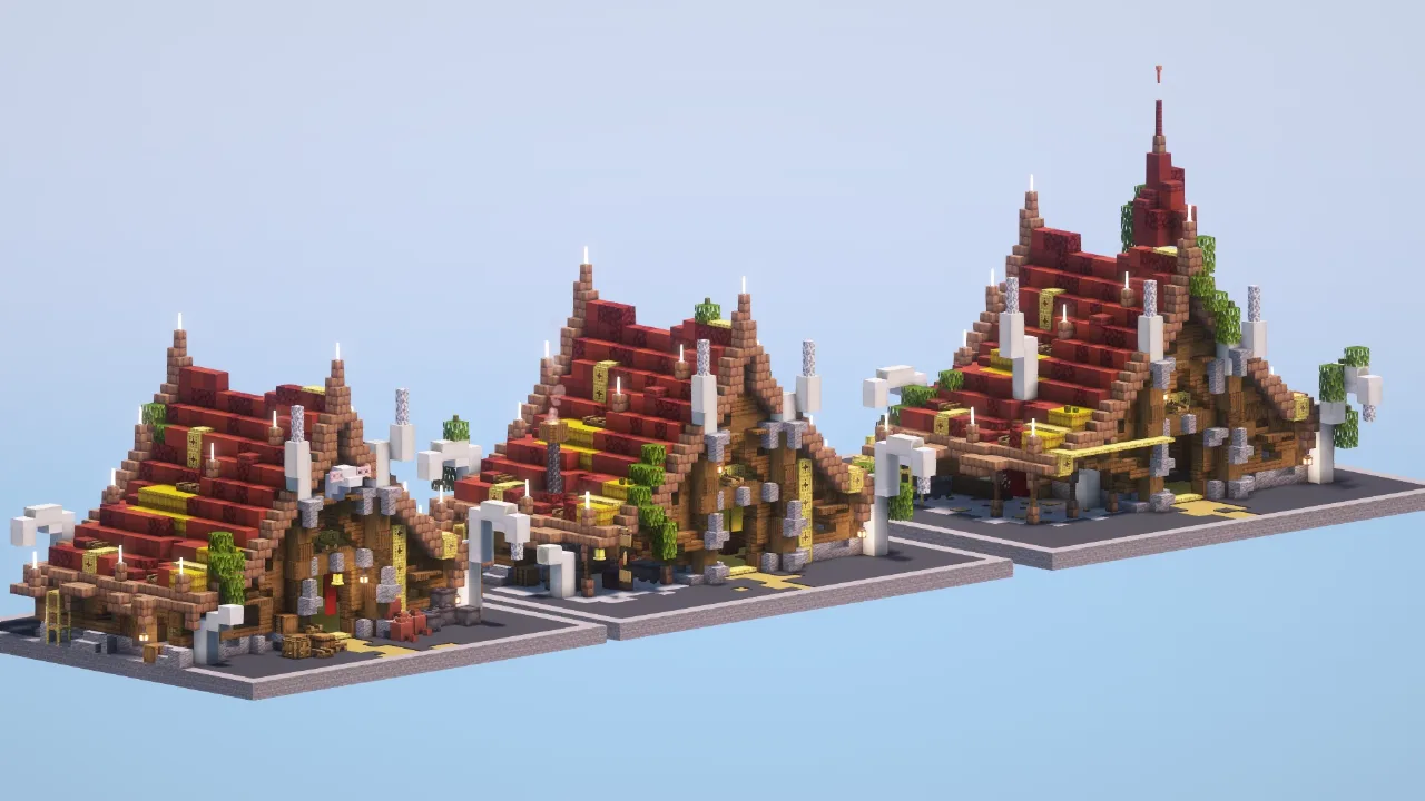 Orchish Tents 1-3 — Minecraft Build by LeonisBuilds