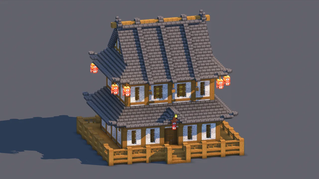 Japanese House – Fully Decorated Interior | Download — Minecraft Build by RaekonBuilds