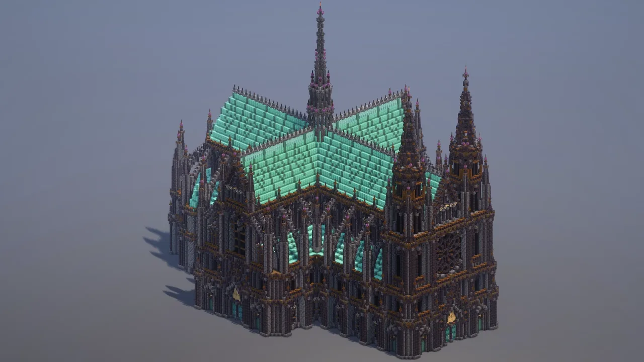 Copper Gothic Cathedral — Minecraft Build by MellowHat