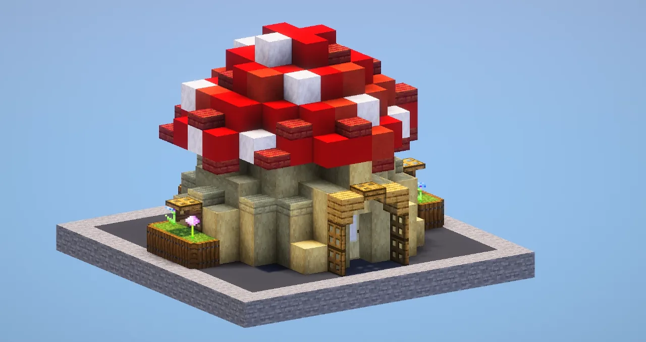 Beginner Mushroom House — Minecraft Build by LeonisBuilds