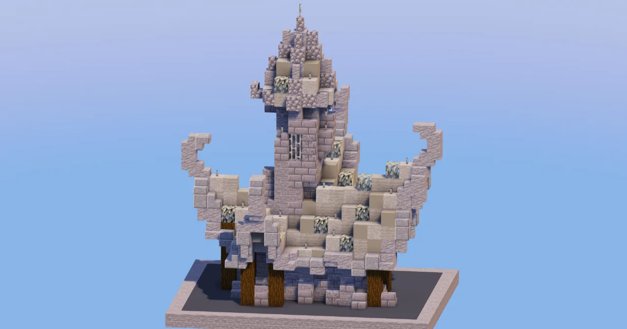 Light Gray Medieval Fantasy House 2 — Minecraft Build by LeonisBuilds