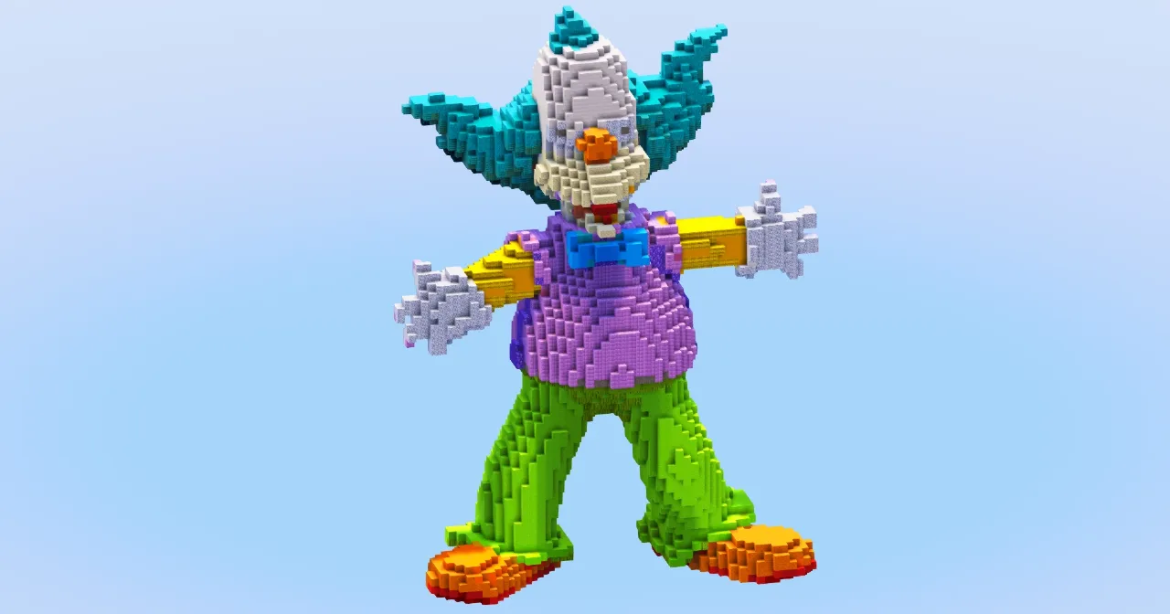 Krusty The Clown — Minecraft Build by LeonisBuilds