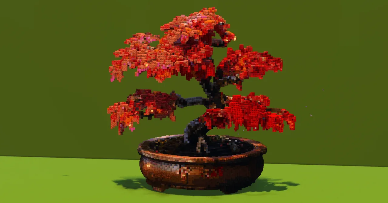 Red Bonsai Tree — Minecraft Build by VerdantBuilds