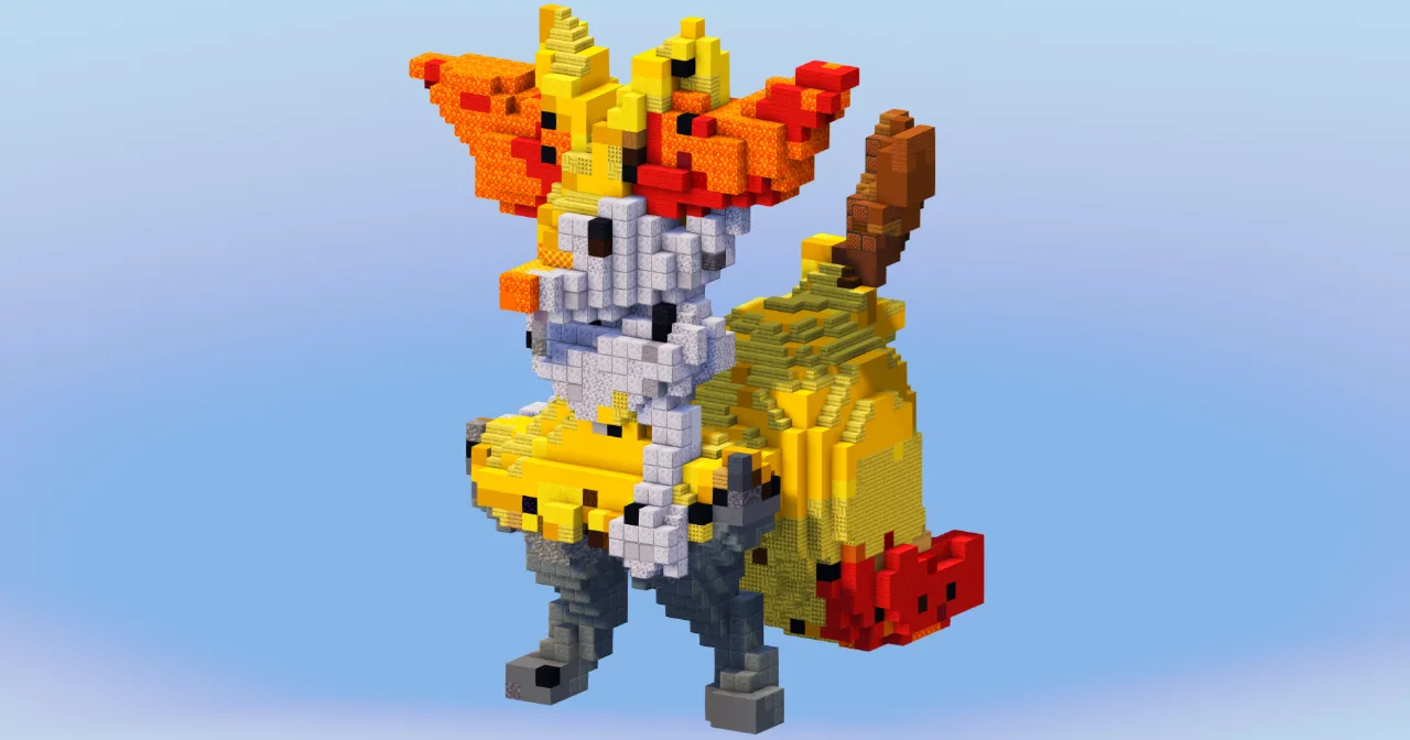Braixen from Pokemon — Minecraft Build by LeonisBuilds