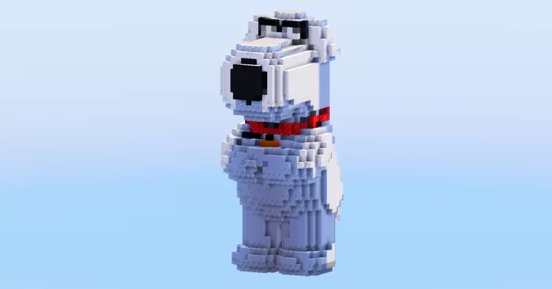Brian Griffin from Family Guy — Minecraft Build by LeonisBuilds