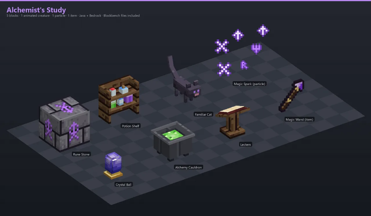 Alchemist's Study Asset [Java + Bedrock + Blockbench] — Minecraft Resource Pack by ScorpionTeam