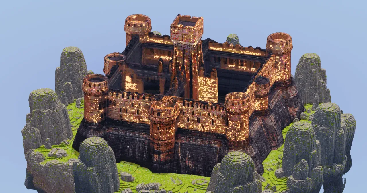 Minecraft Mountain Castle — Minecraft Build by StrongholdStudios