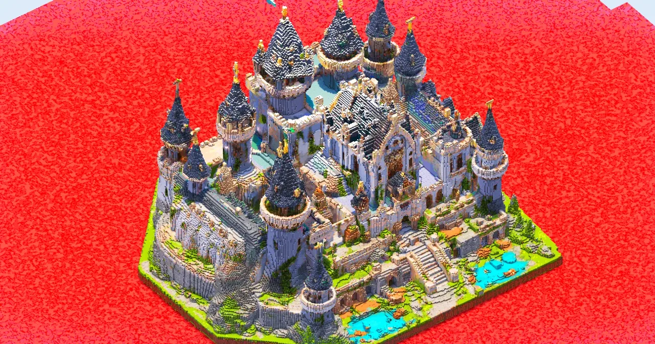 Giant Fantasy Castle — Minecraft Build by ImpossibleBuilds