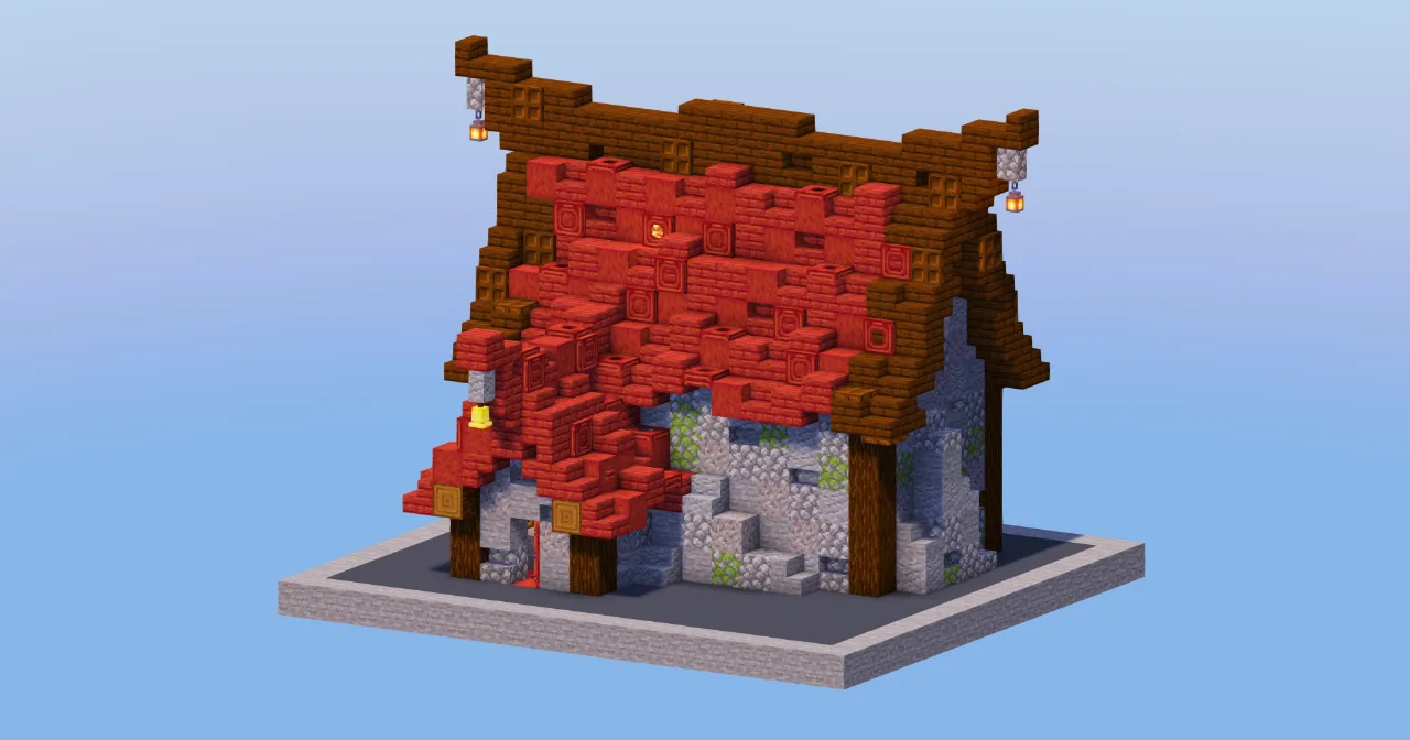 Mangrove Red Medieval House 3 — Minecraft Build by LeonisBuilds