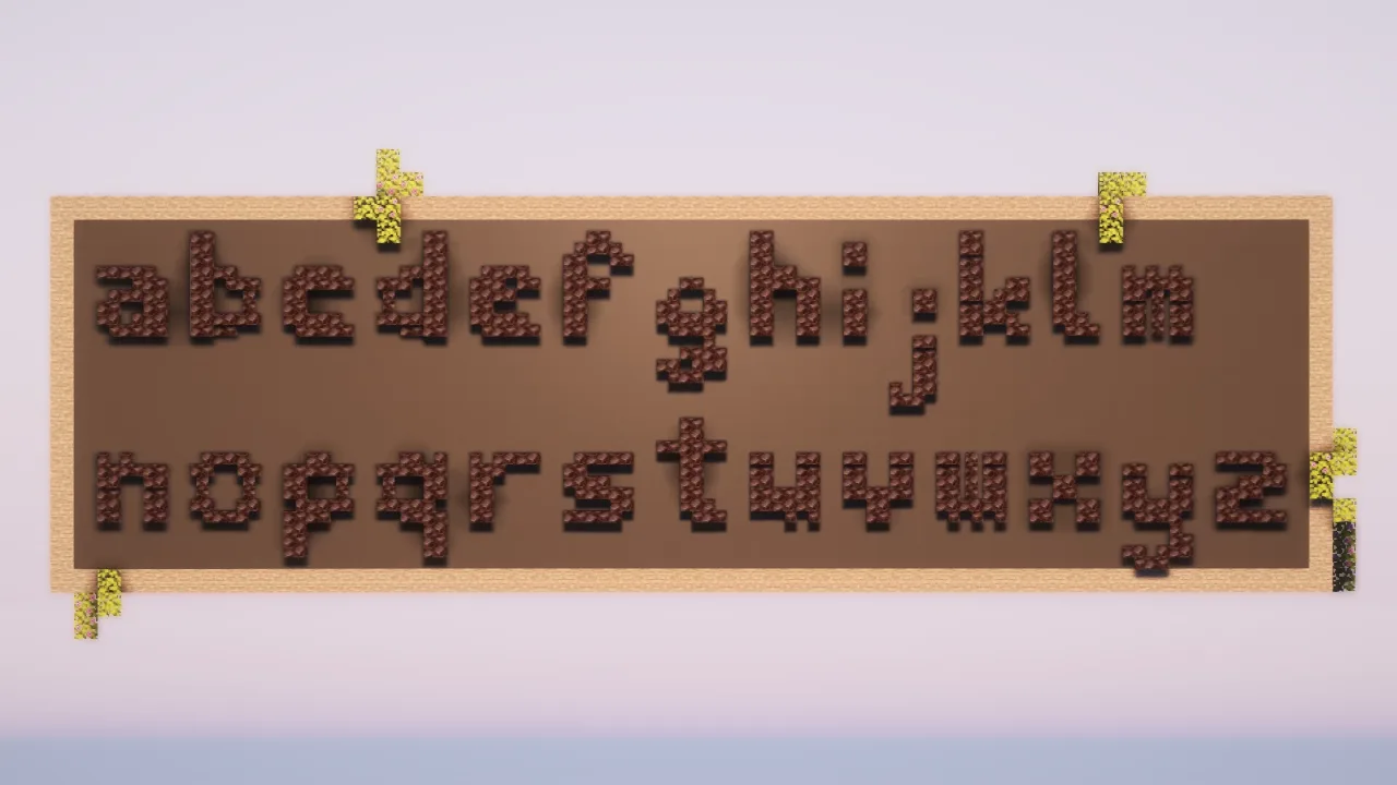Minecraft Font Alphabet — Minecraft Build by LeonisBuilds
