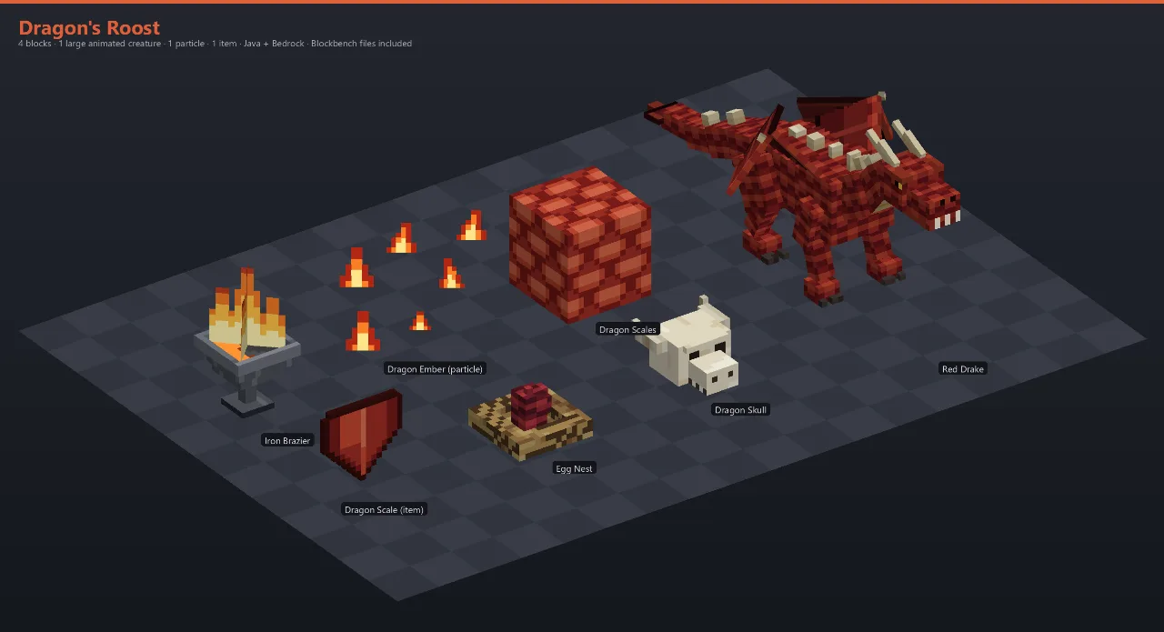 Dragon's Roost Asset [Java + Bedrock + Blockbench] — Minecraft Resource Pack by ScorpionTeam