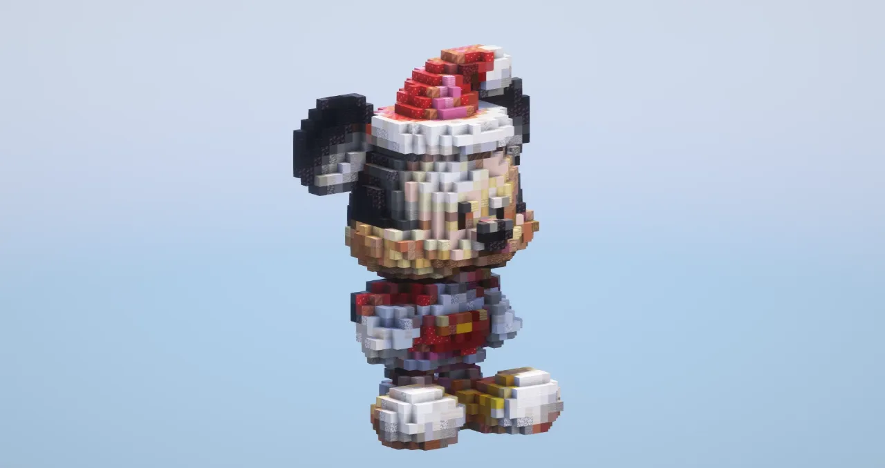 Christmas Mickey Mouse from Disney Mickey Mouse — Minecraft Build by LeonisBuilds