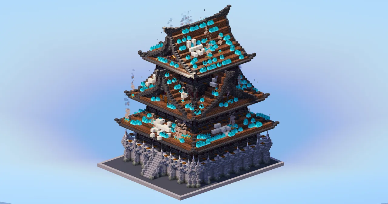 Soul Fire Japanese Castle — Minecraft Build by LeonisBuilds