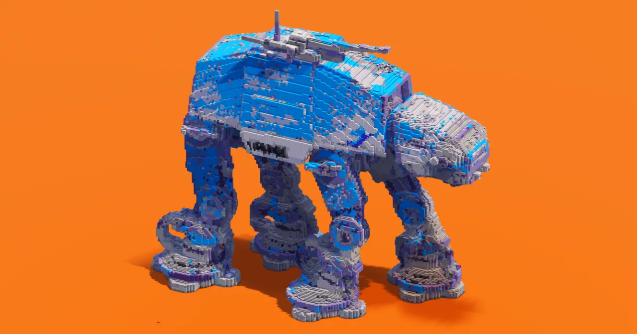 Blue AT-AT Walker — Minecraft Build by StarWarsCreations