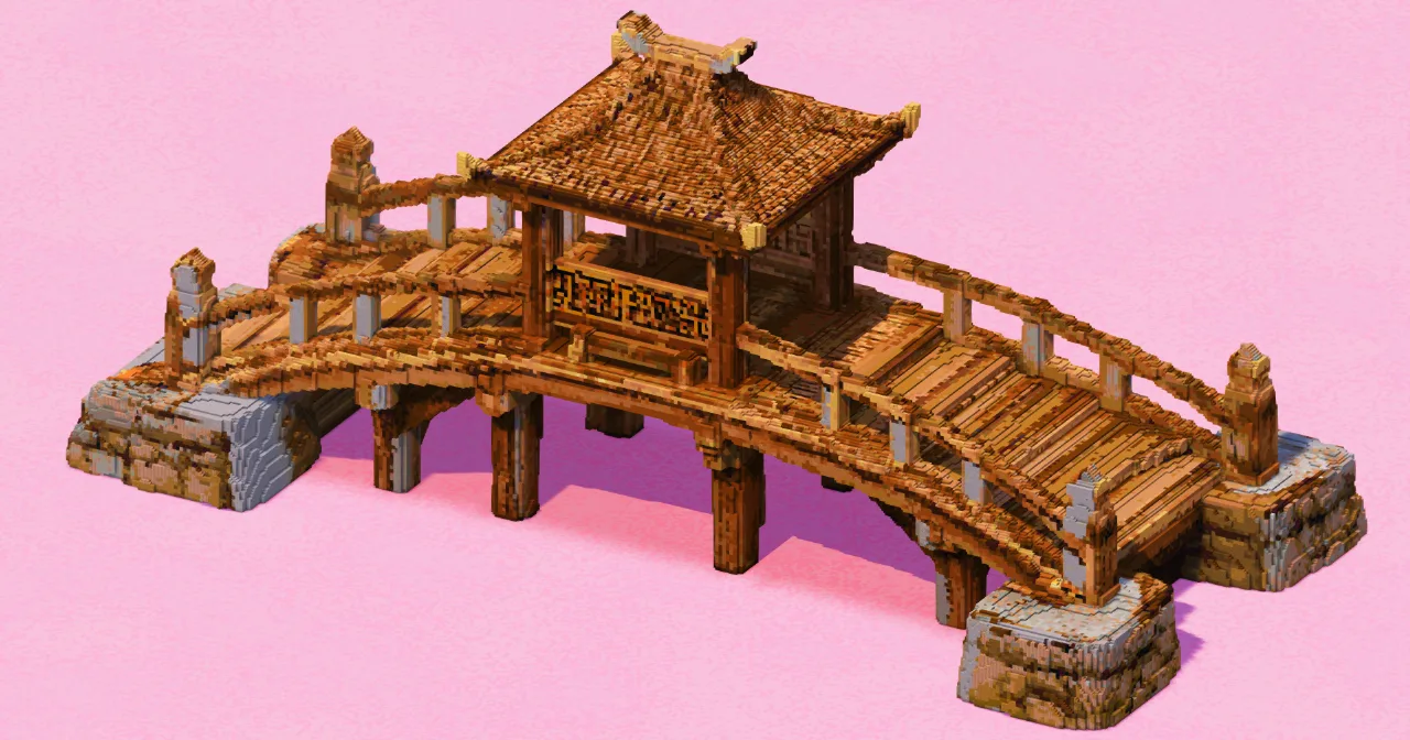 Wooden Pagoda Bridge — Minecraft Build by EasternRealms