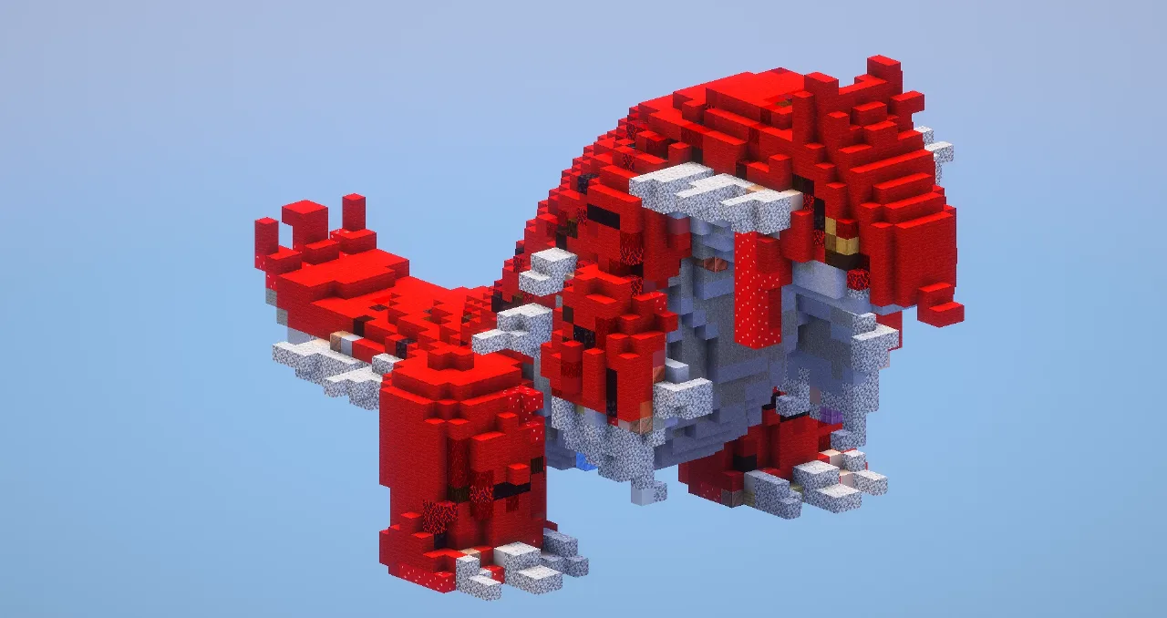 Groudon from Pokemon — Minecraft Build by LeonisBuilds