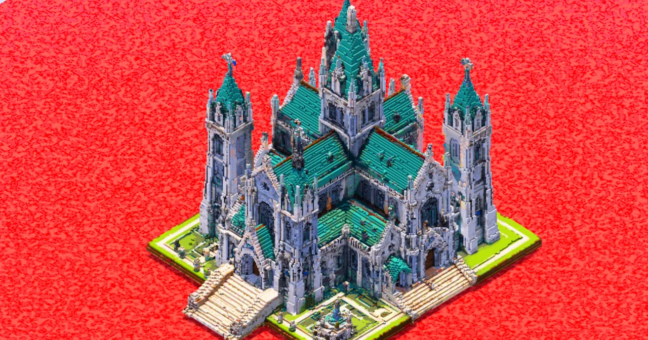Blue Cathedral — Minecraft Build by ImpossibleBuilds
