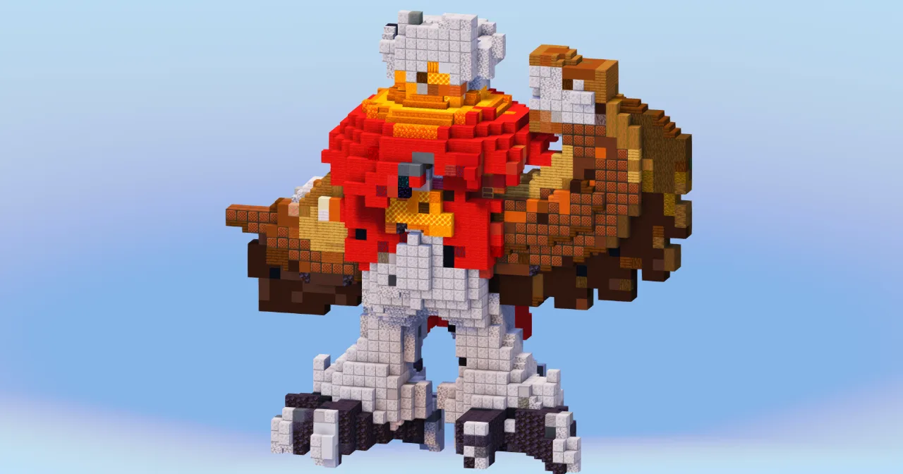 Hisuian Decidueye from Pokemon — Minecraft Build by LeonisBuilds
