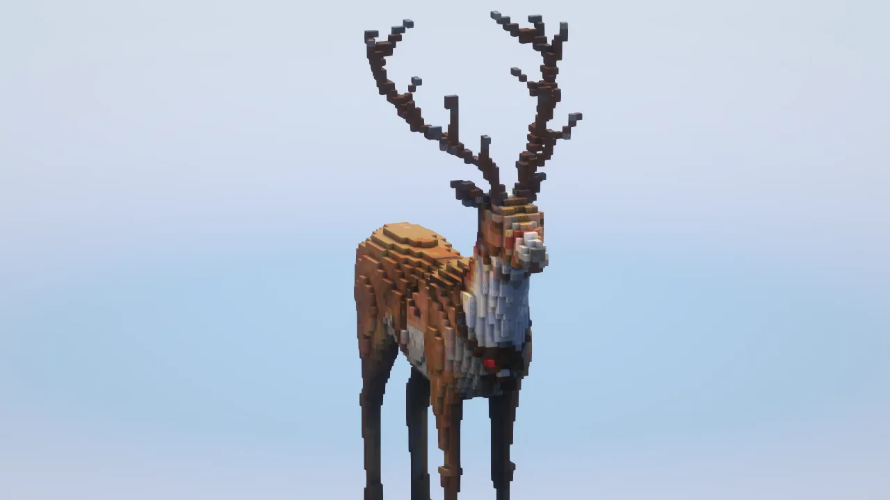 Christmas Reindeer — Minecraft Build by LeonisBuilds