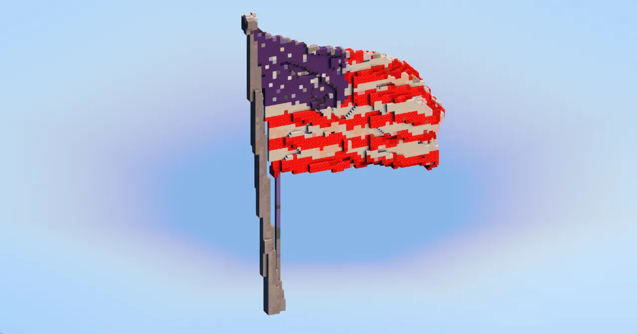 USA Flag — Minecraft Build by LeonisBuilds