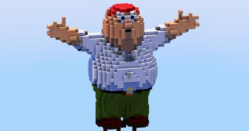Peter Griffin from Family Guy — Minecraft Build by LeonisBuilds
