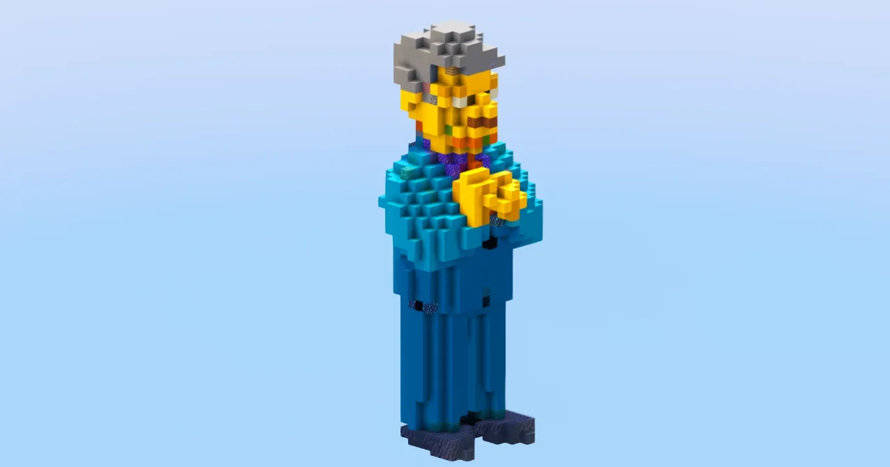 Skinner from the Simpsons — Minecraft Build by LeonisBuilds