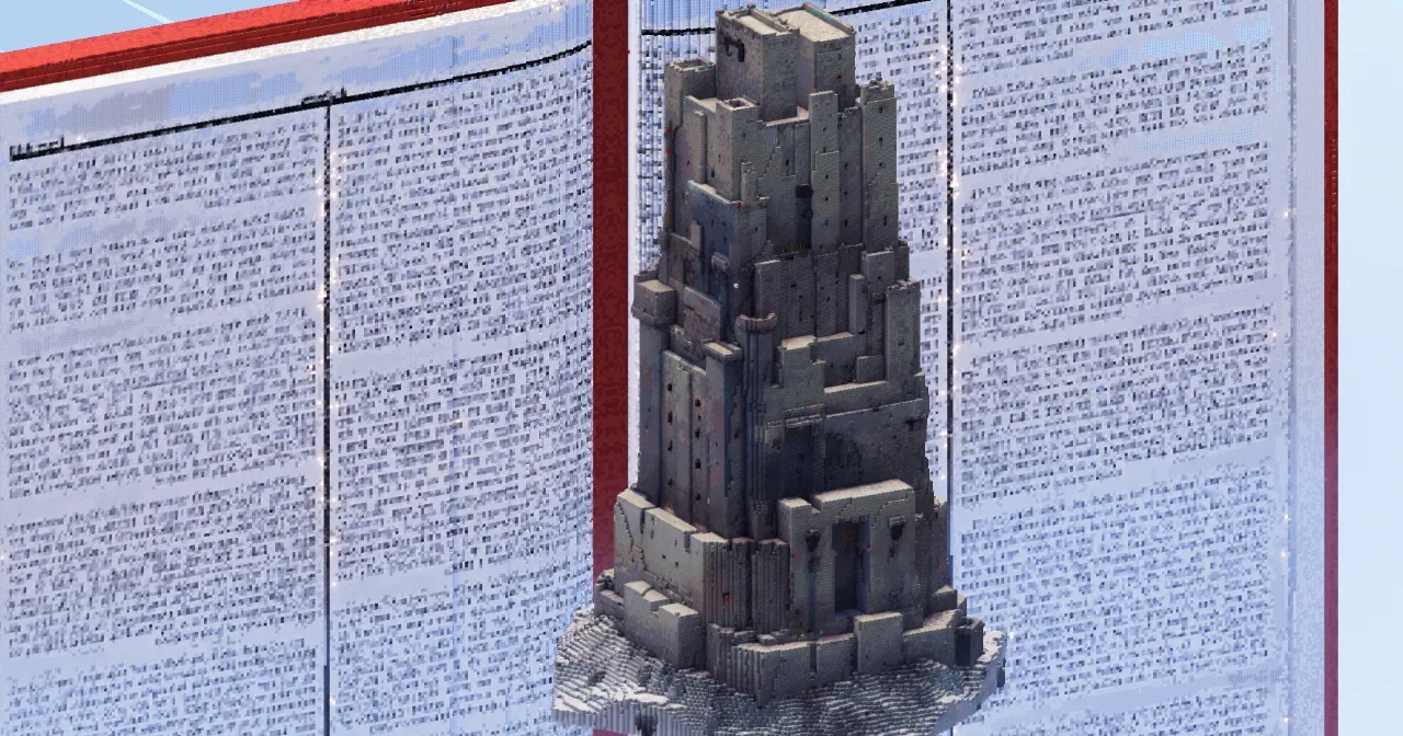 Fantasy Stone Tower — Minecraft Build by TheBibleOfBuilding