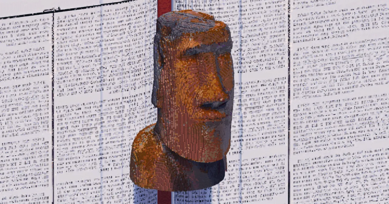 Moai Head — Minecraft Build by TheBibleOfBuilding