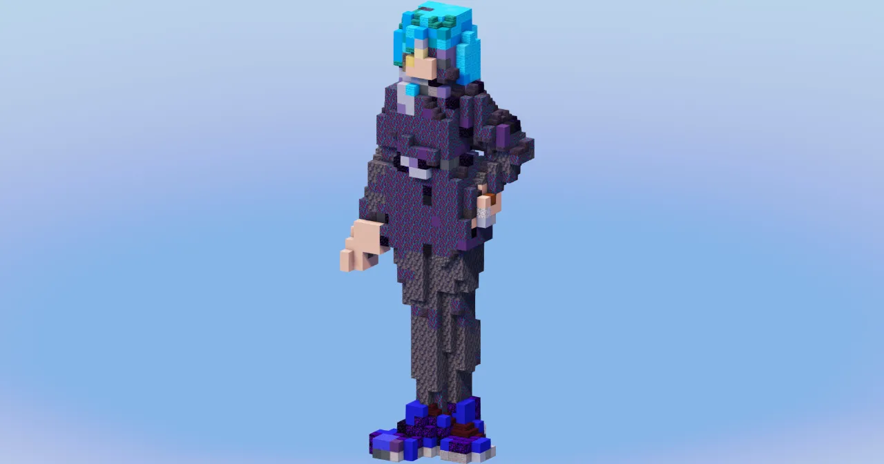 Kasumi Miwa from Jujutsu Kaizen — Minecraft Build by LeonisBuilds