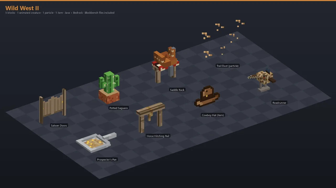 Wild West II Asset Download [Java + Bedrock + Blockbench] — Minecraft Resource Pack by ScorpionTeam