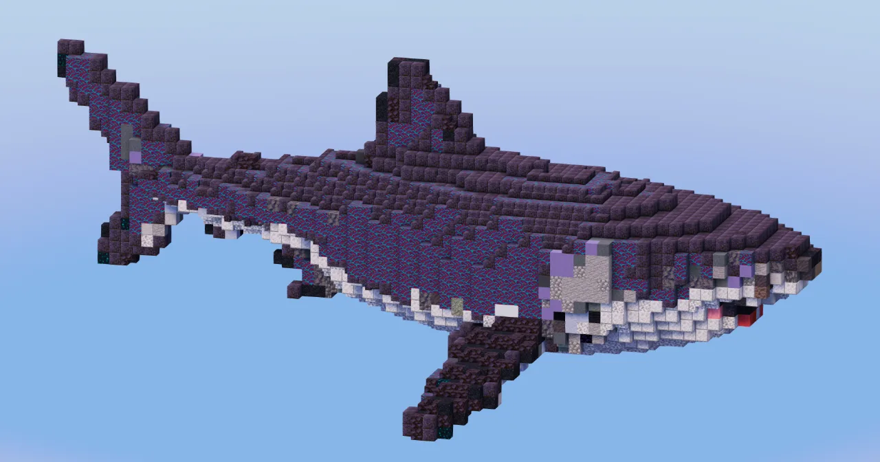 White Shark Animal — Minecraft Build by LeonisBuilds