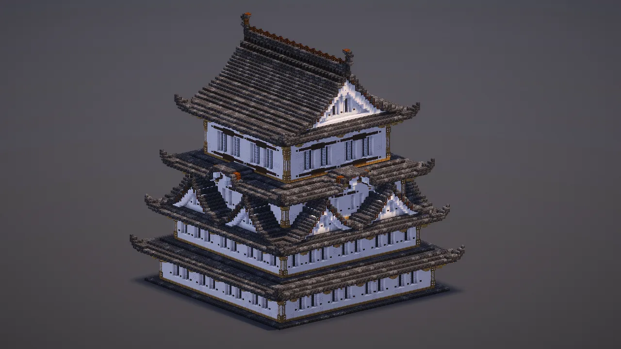Large Japanese Castle — Minecraft Build by MellowHat
