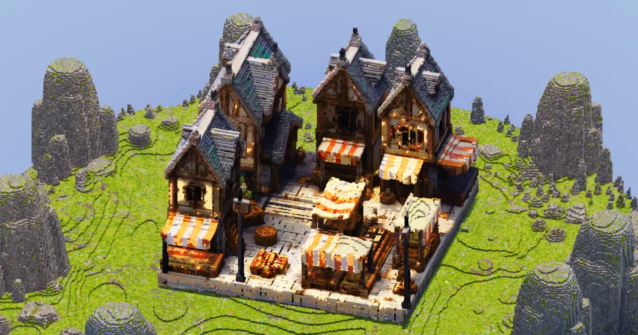 Medieval Market — Minecraft Build by StrongholdStudios