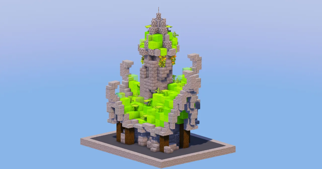 Lime Medieval Fantasy House 3 — Minecraft Build by LeonisBuilds