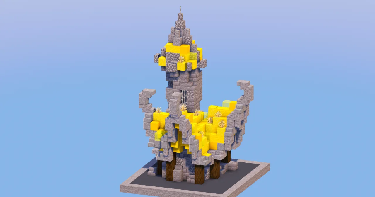 Yellow Medieval Fantasy House 2 — Minecraft Build by LeonisBuilds