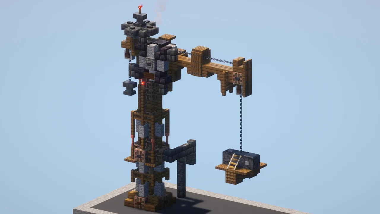 Steampunk Crane — Minecraft Build by LeonisBuilds