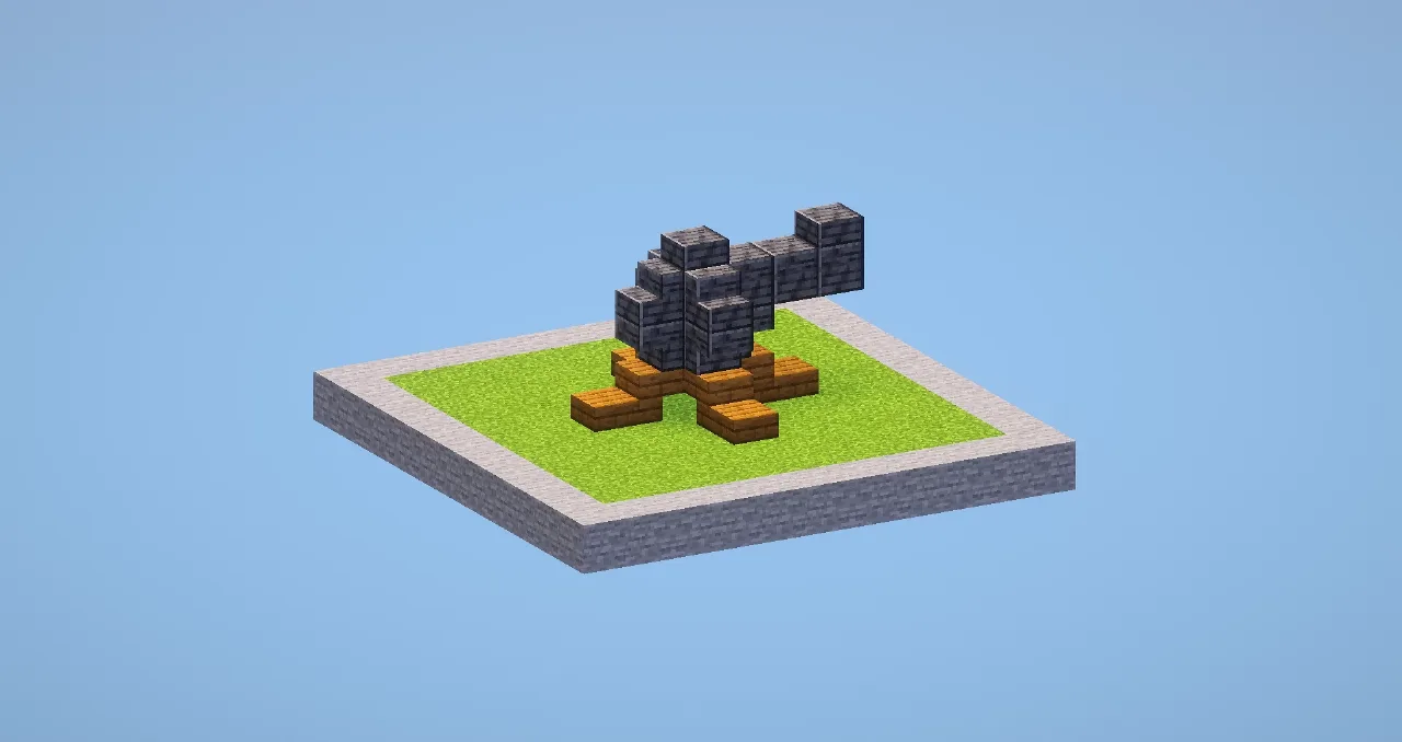 Clash of Clans Cannon Level 1 — Minecraft Build by LeonisBuilds