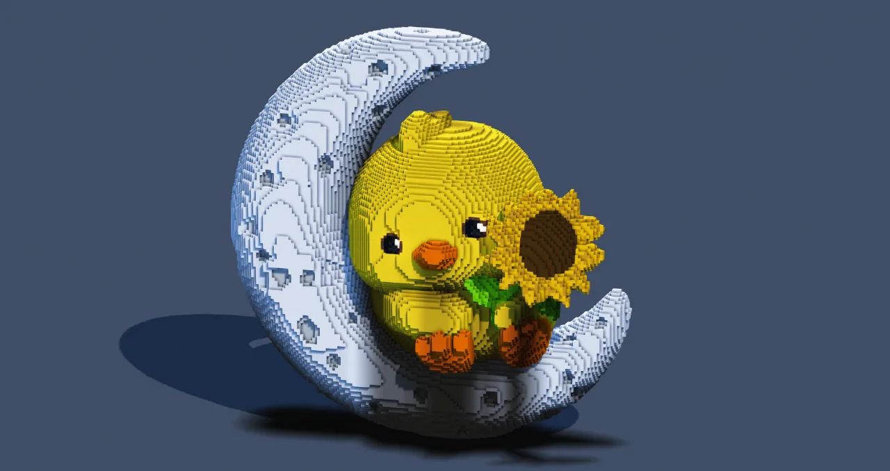 🌙 Chicken on the Moon – Minecraft Build ✨ — Minecraft Build by antocerati