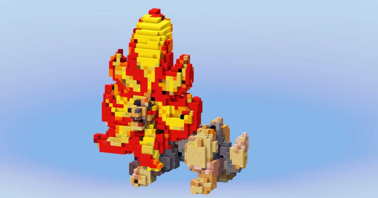 Mega Pyroar from Pokemon — Minecraft Build by LeonisBuilds