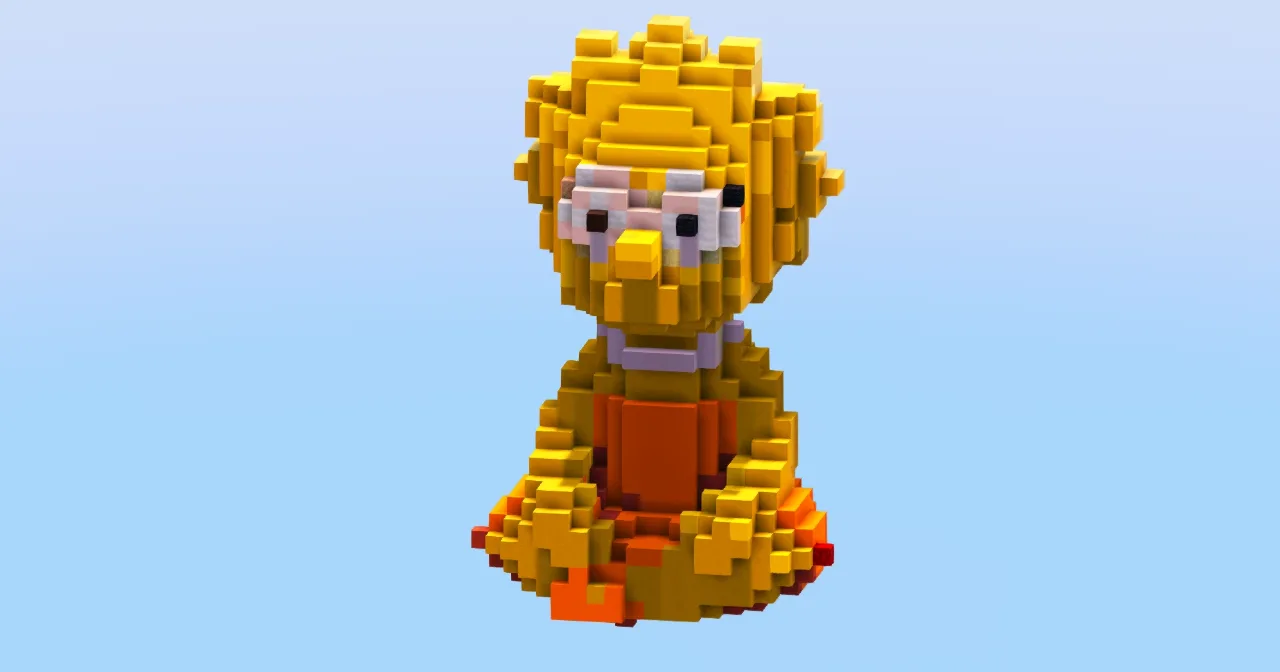Lisa from The Simpsons — Minecraft Build by LeonisBuilds